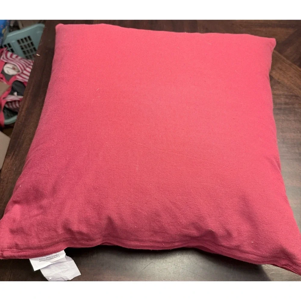 Divi Designs Christmas Tree Dove Red Decorative Holiday Pillow